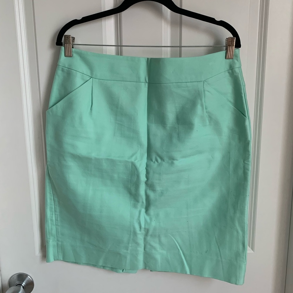 J. Crew Factory Teal Pencil Skirt Size 12